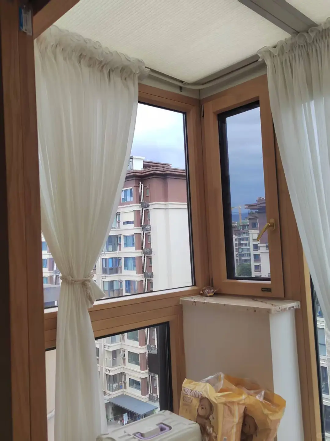 救命！原木风纱帘美到窒息！这抽绳褶皱绝了