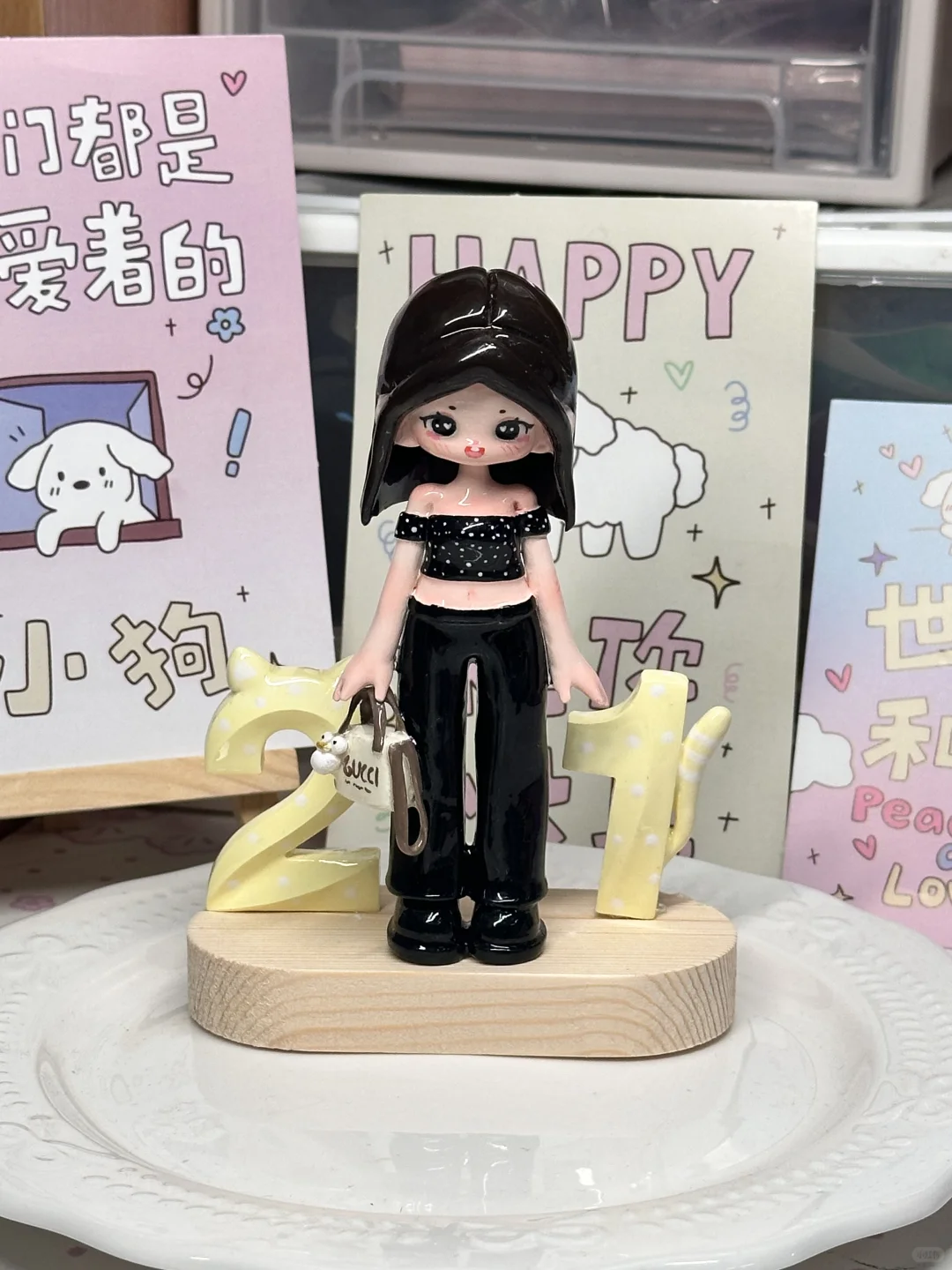 挑战在宿舍做石塑粘土人偶第二天