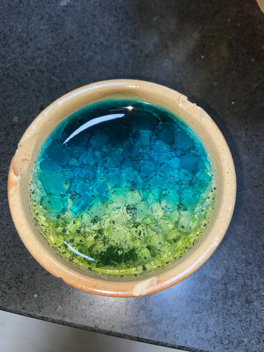 冰裂玻璃底制作方法