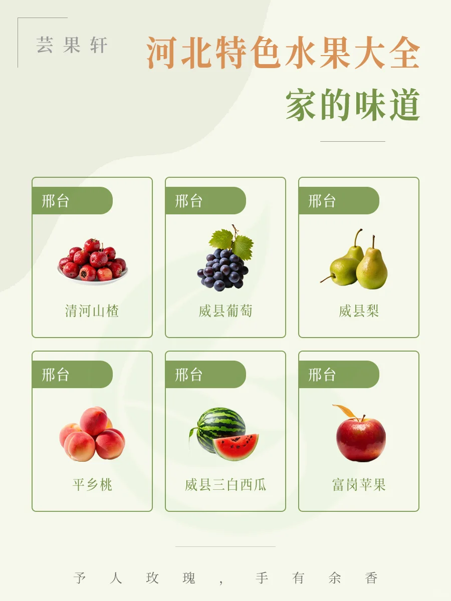 河北特色水果大全,有没有你的家乡?