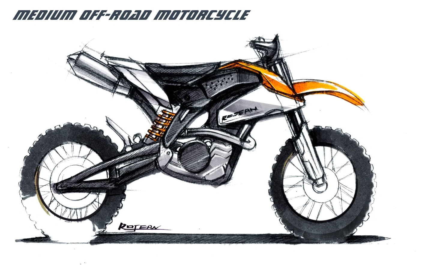 手绘交通工具线稿到马克笔上色详细步骤分享