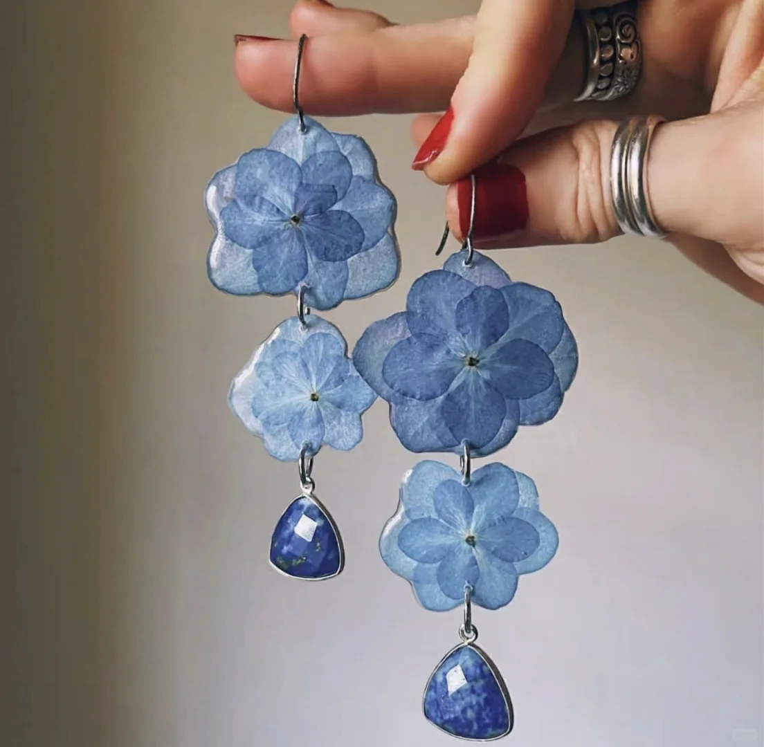 分享｜真花植物滴胶耳饰