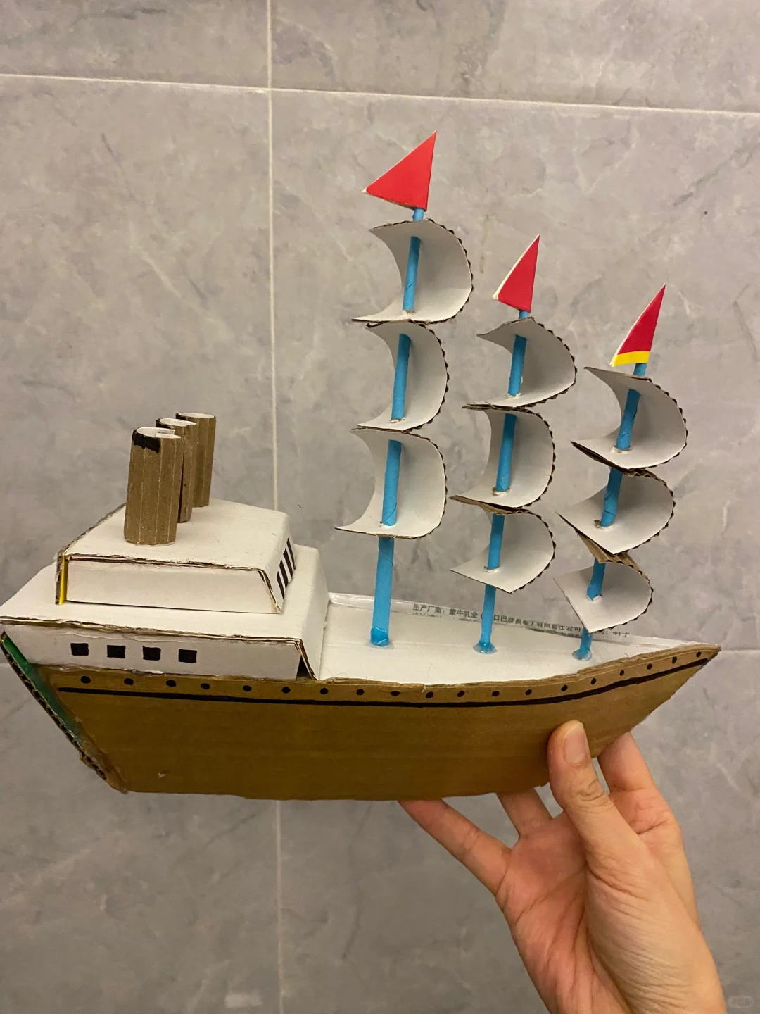 纸皮帆船⛵️手工制作