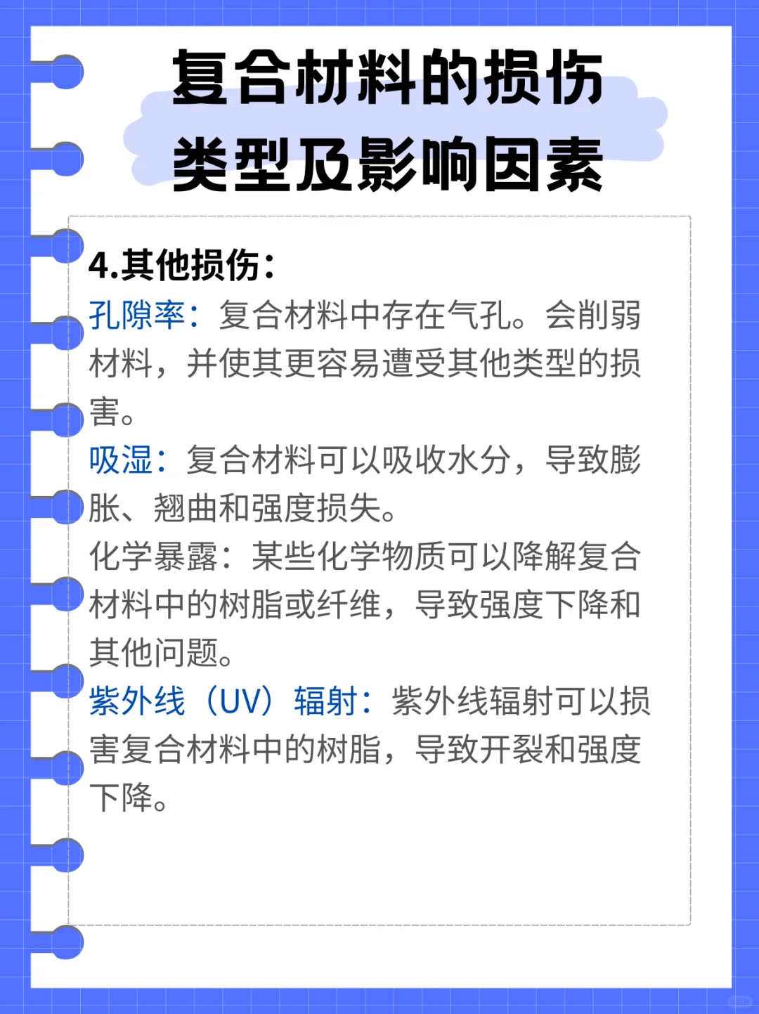 复合材料的损伤类型及影响因素