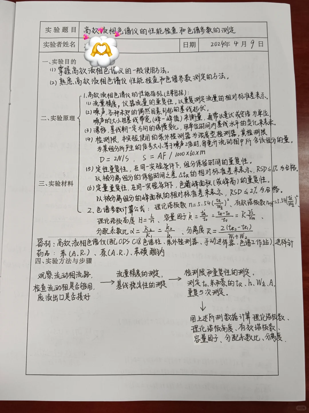 高效液相色谱仪的性能检查和色谱参数的测定