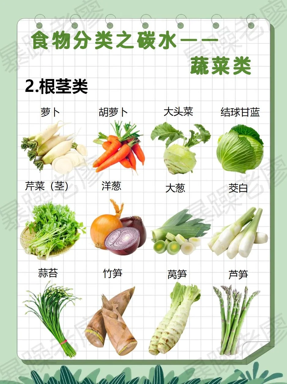 食物分类2-蔬菜（附日常安排要点）