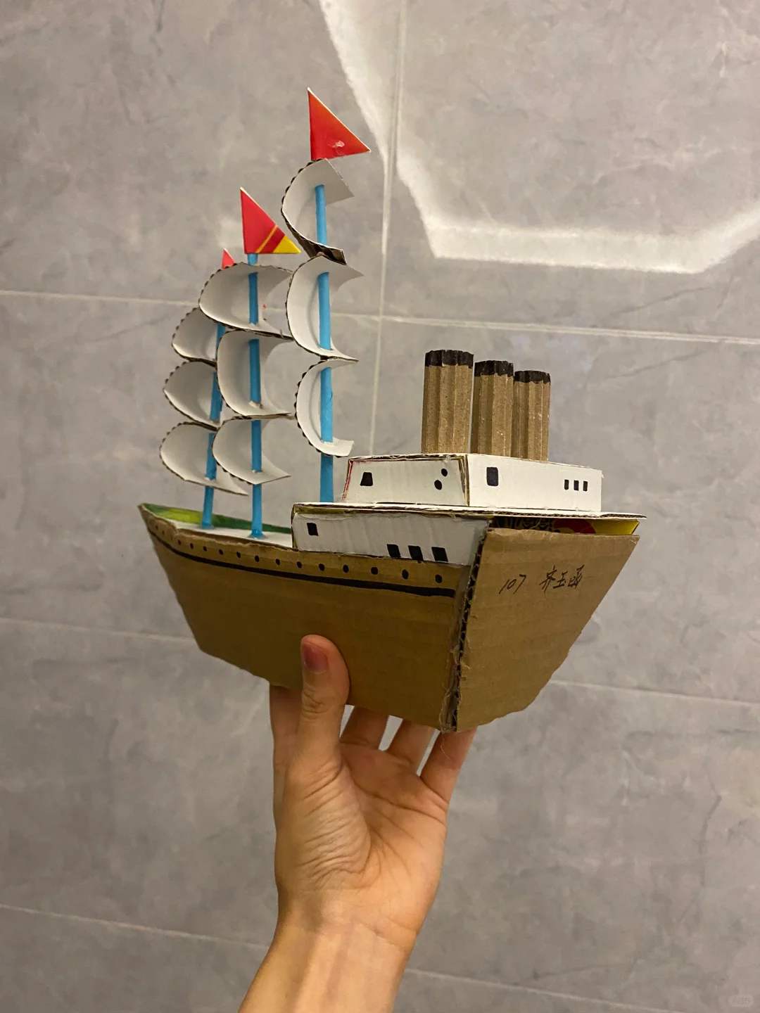 纸皮帆船⛵️手工制作