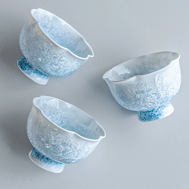 用这只冰晶蓝杯喝茶真的会上瘾！