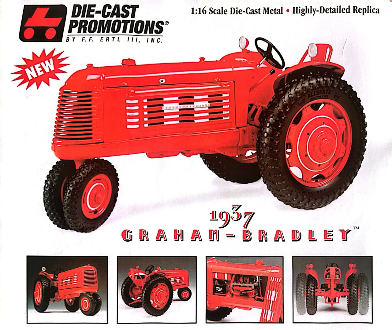 1:16比例1937 Graham-Bradley拖拉机模型