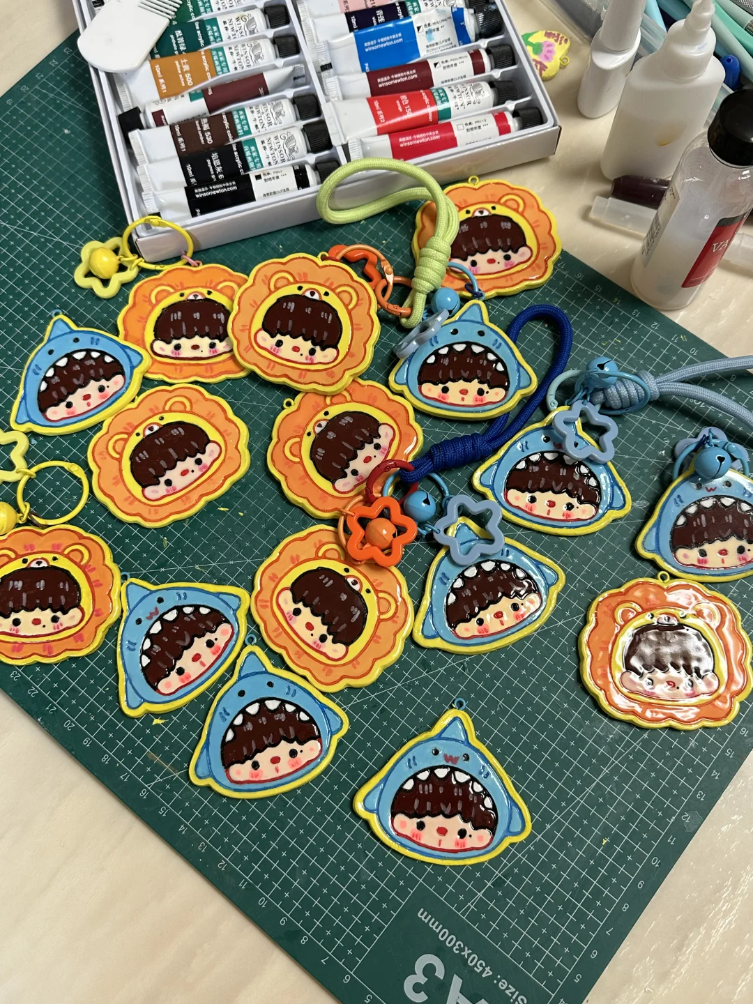 莎头石塑粘土挂件