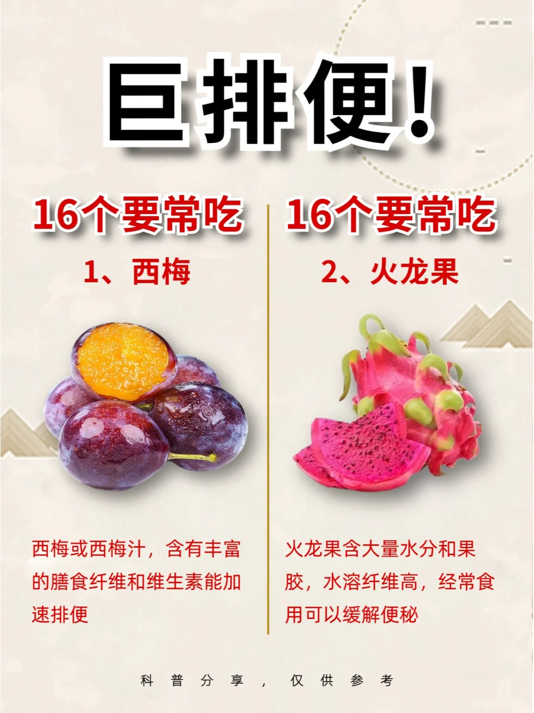 顺利噗噗?的16种食物?️实现噗噗自由