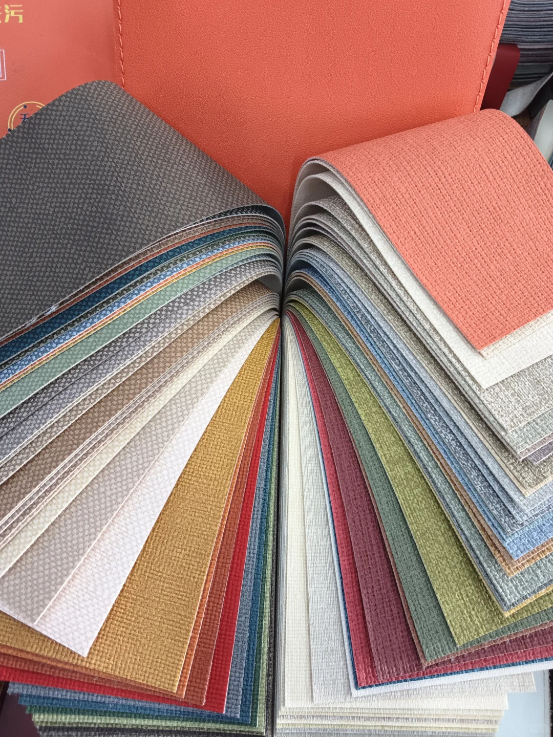 布纹皮革，两百个色任你选择?