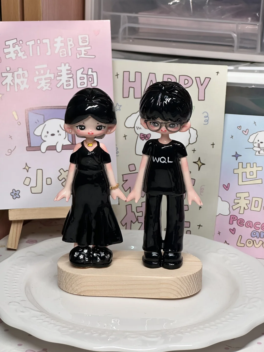 挑战在宿舍做石塑粘土人偶第二天