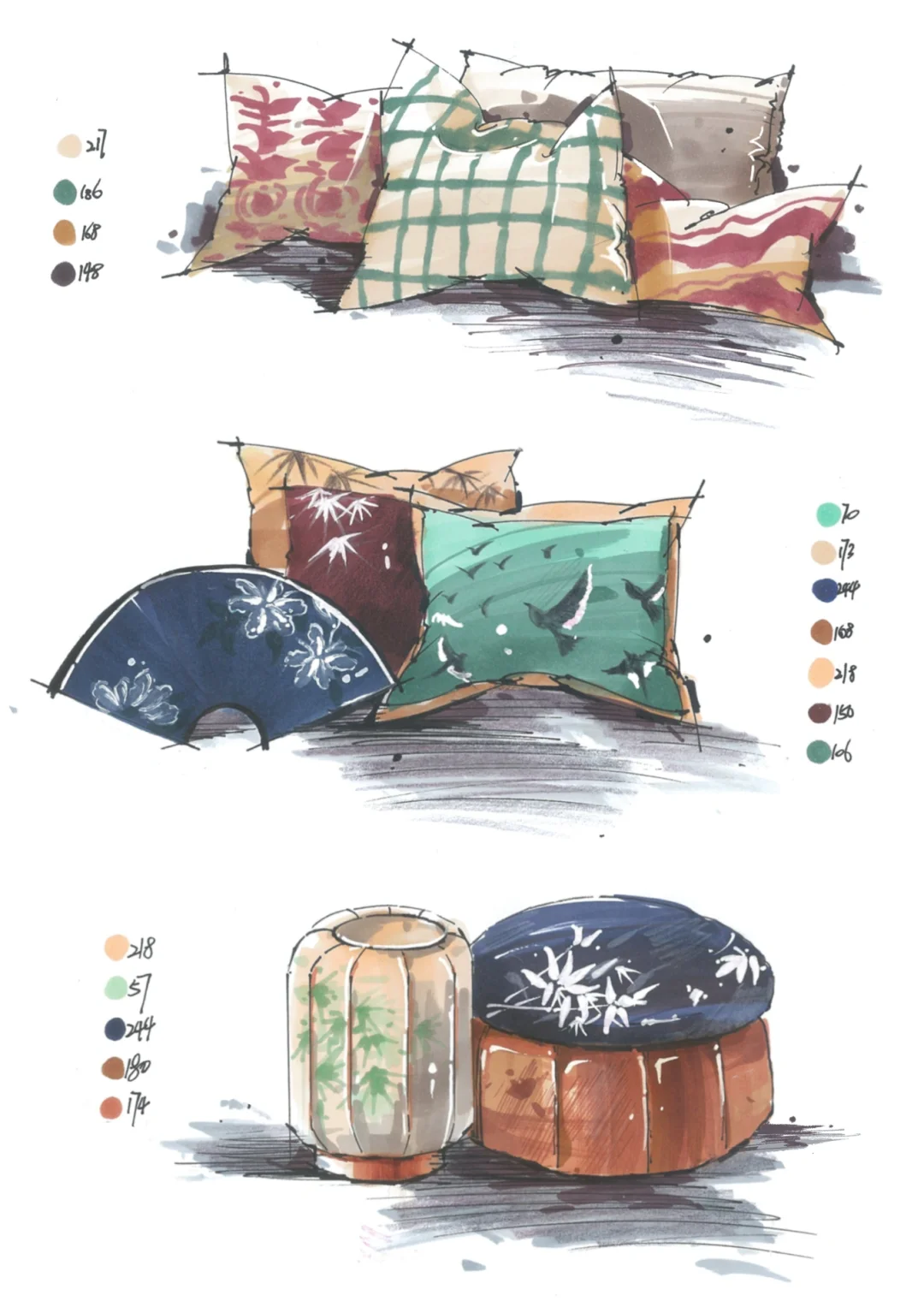 每周一画17｜花花抱枕