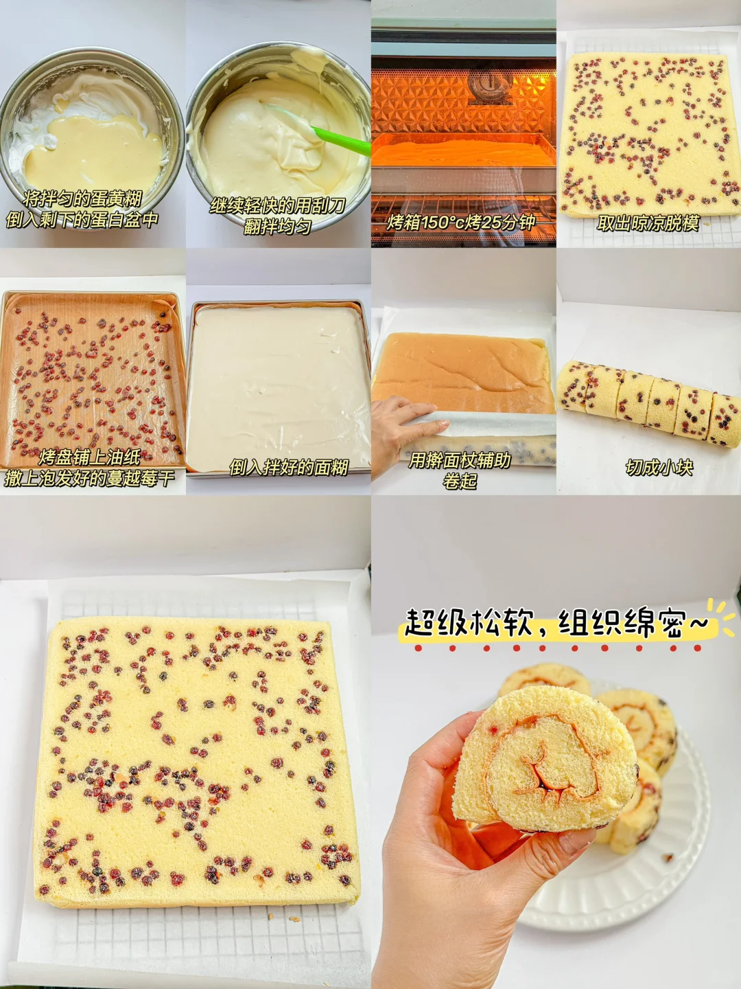 宝宝超爱吃的6️⃣卷蛋糕卷 | 巨柔软一次成功