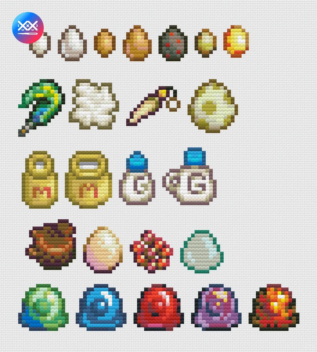 星露谷十字绣saga畜产品图纸