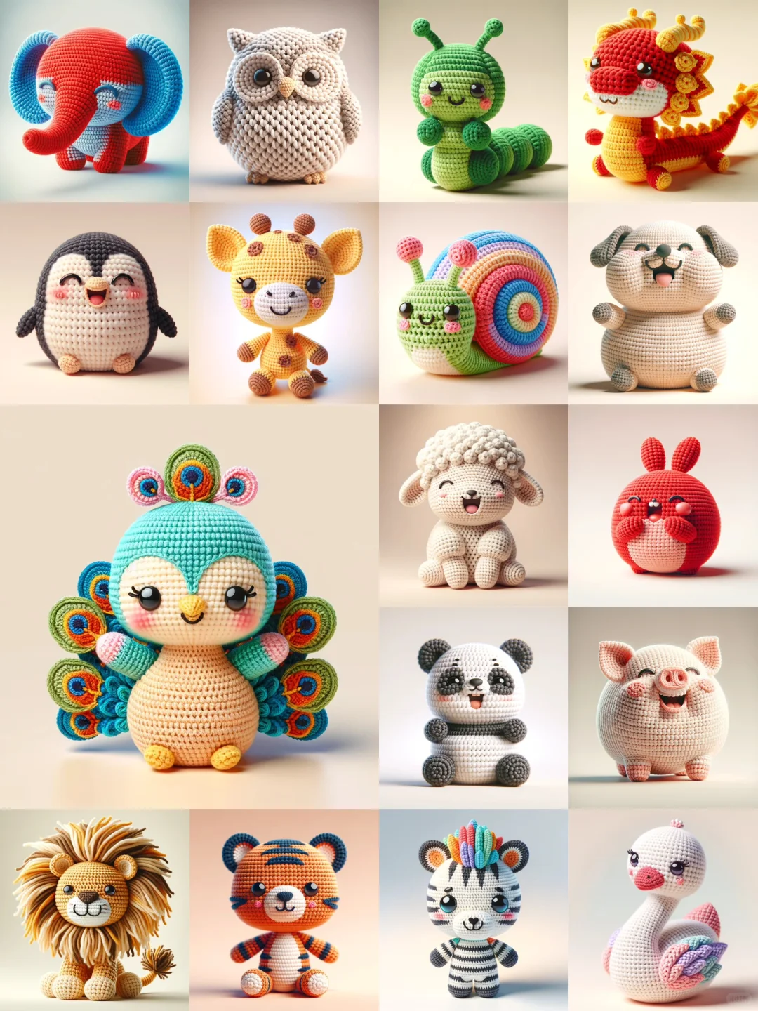 迷你小不点｜可爱的钩编动物公仔玩偶-1