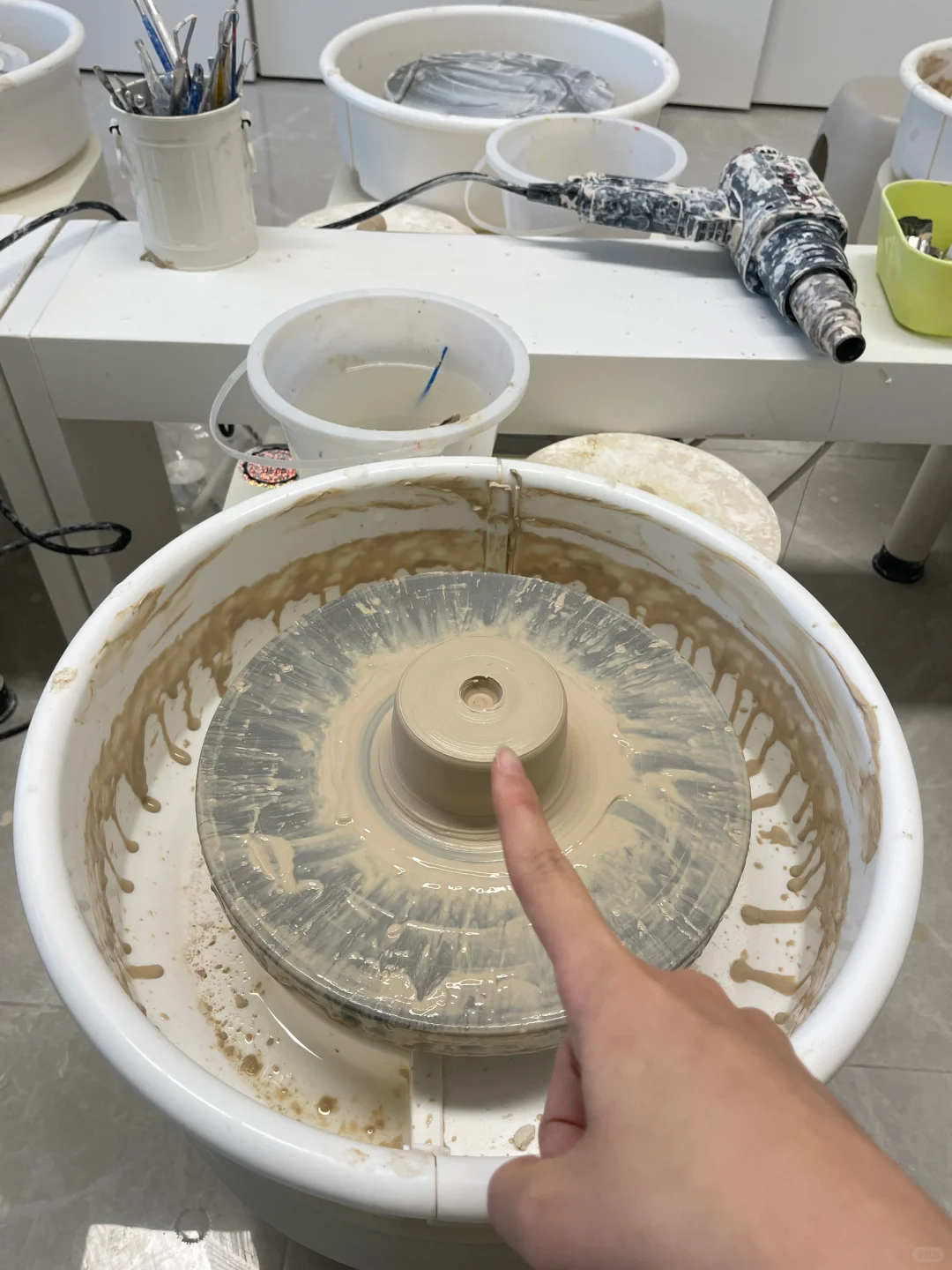 第一次做陶艺，期待成品