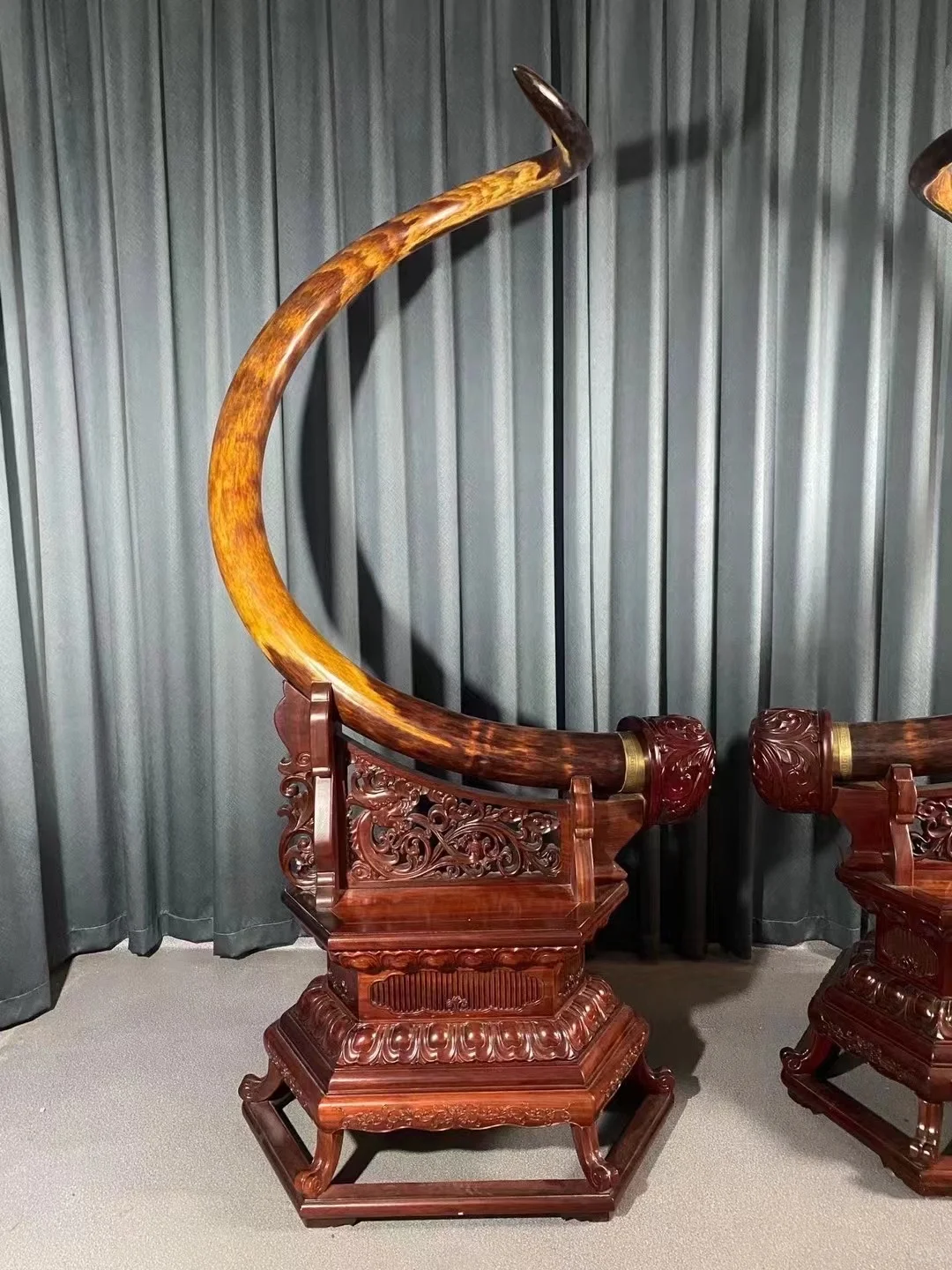 被这猛犸原牙摆件狠狠拿捏,镇宅又高级!