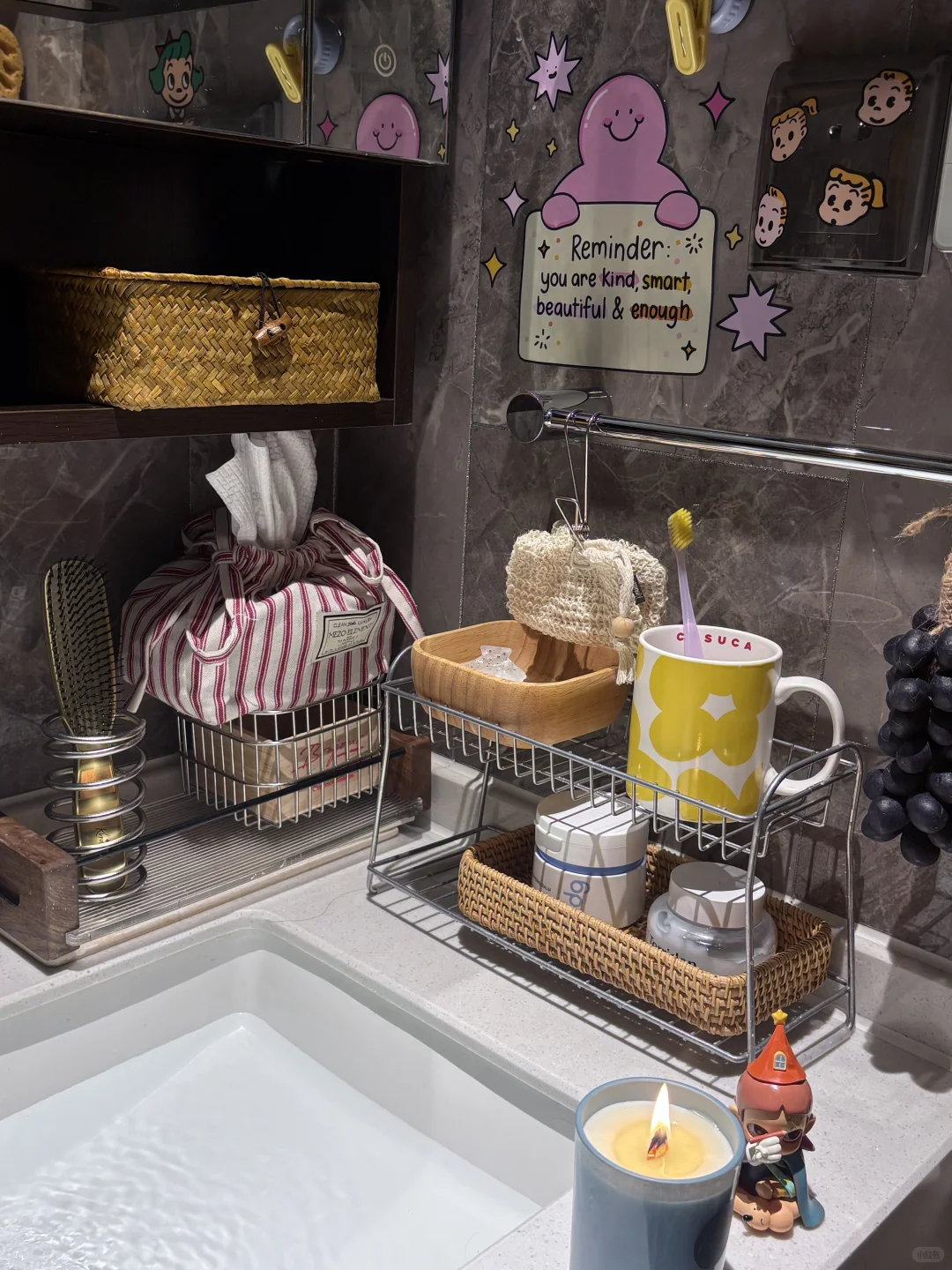 ?:洗漱台收纳好物??我的秋冬护肤角落?