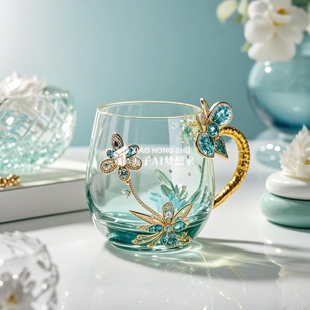 ?AI产品设计1000个✨珠光宝气水晶玻璃杯