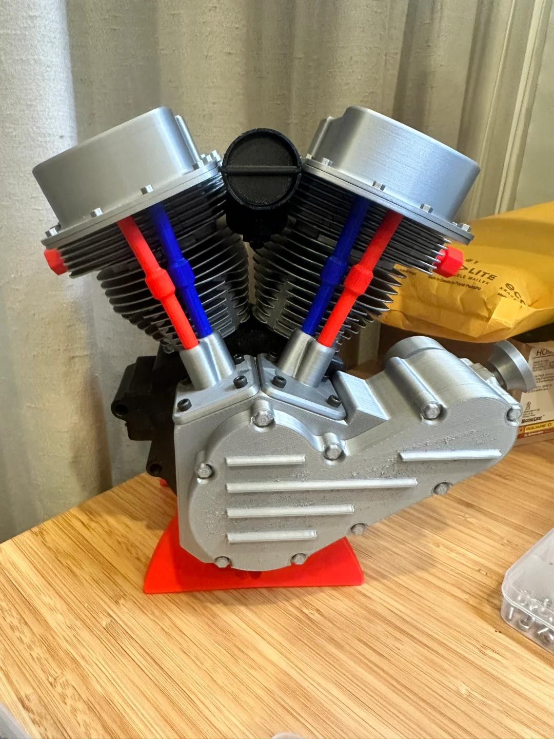 3D打印 - 摩托车双杠发动机