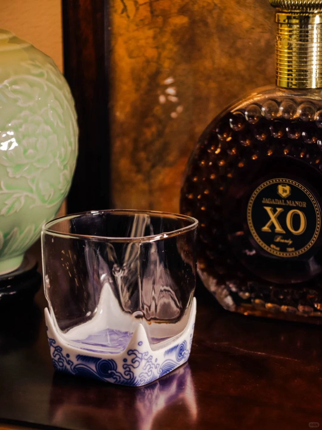 青花瓷浪漫? 新中式威士忌酒杯，太有韵味了