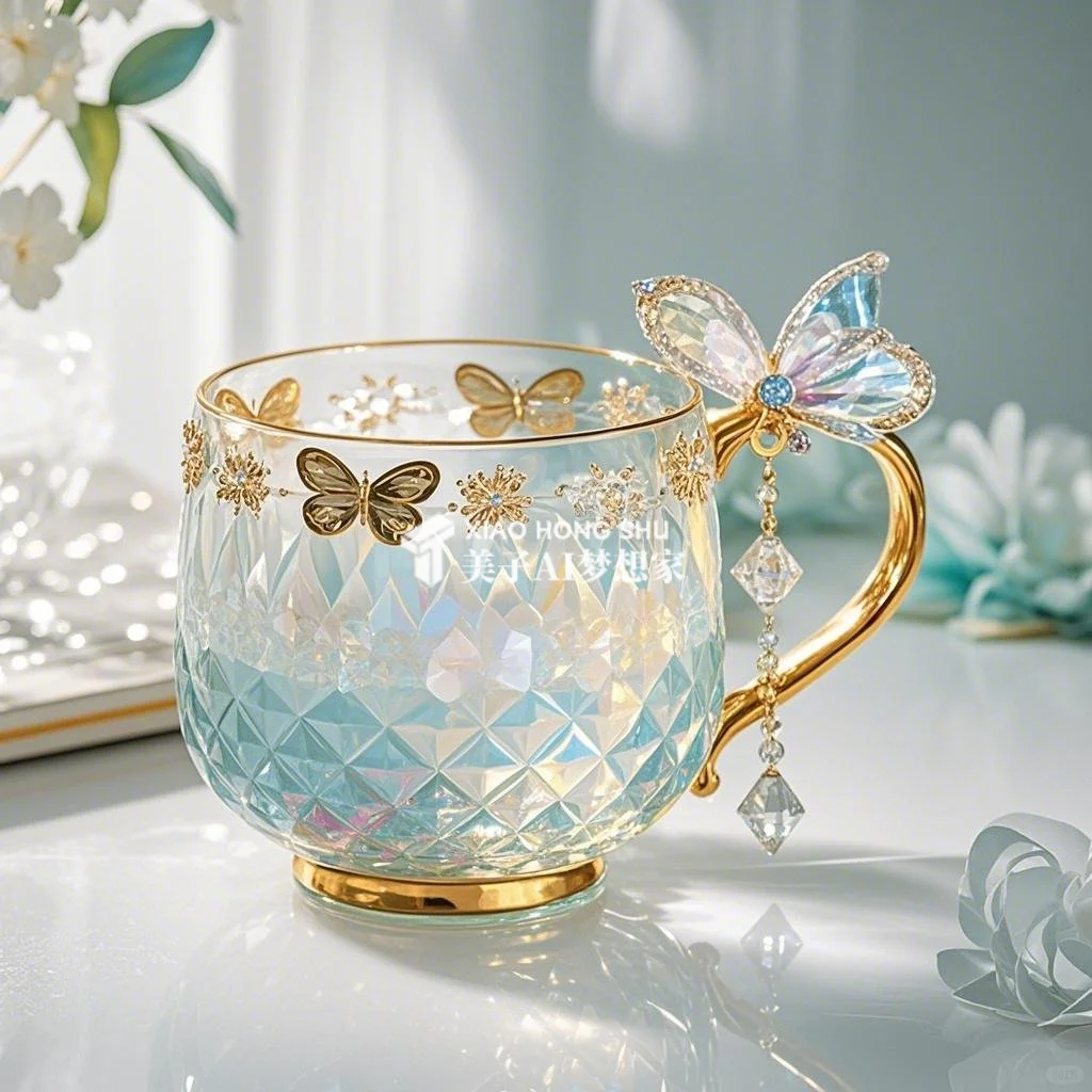 ?AI产品设计1000个✨珠光宝气水晶玻璃杯