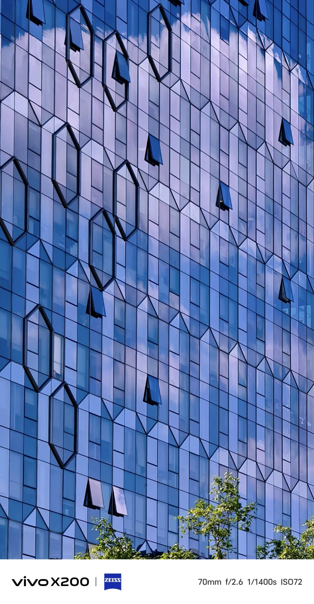 玻璃幕墙里的自然镜像