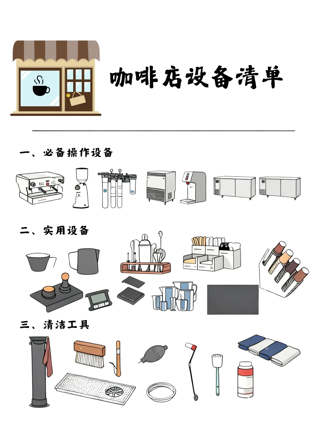 开咖啡店必备设备?这篇建议收藏码住‼️