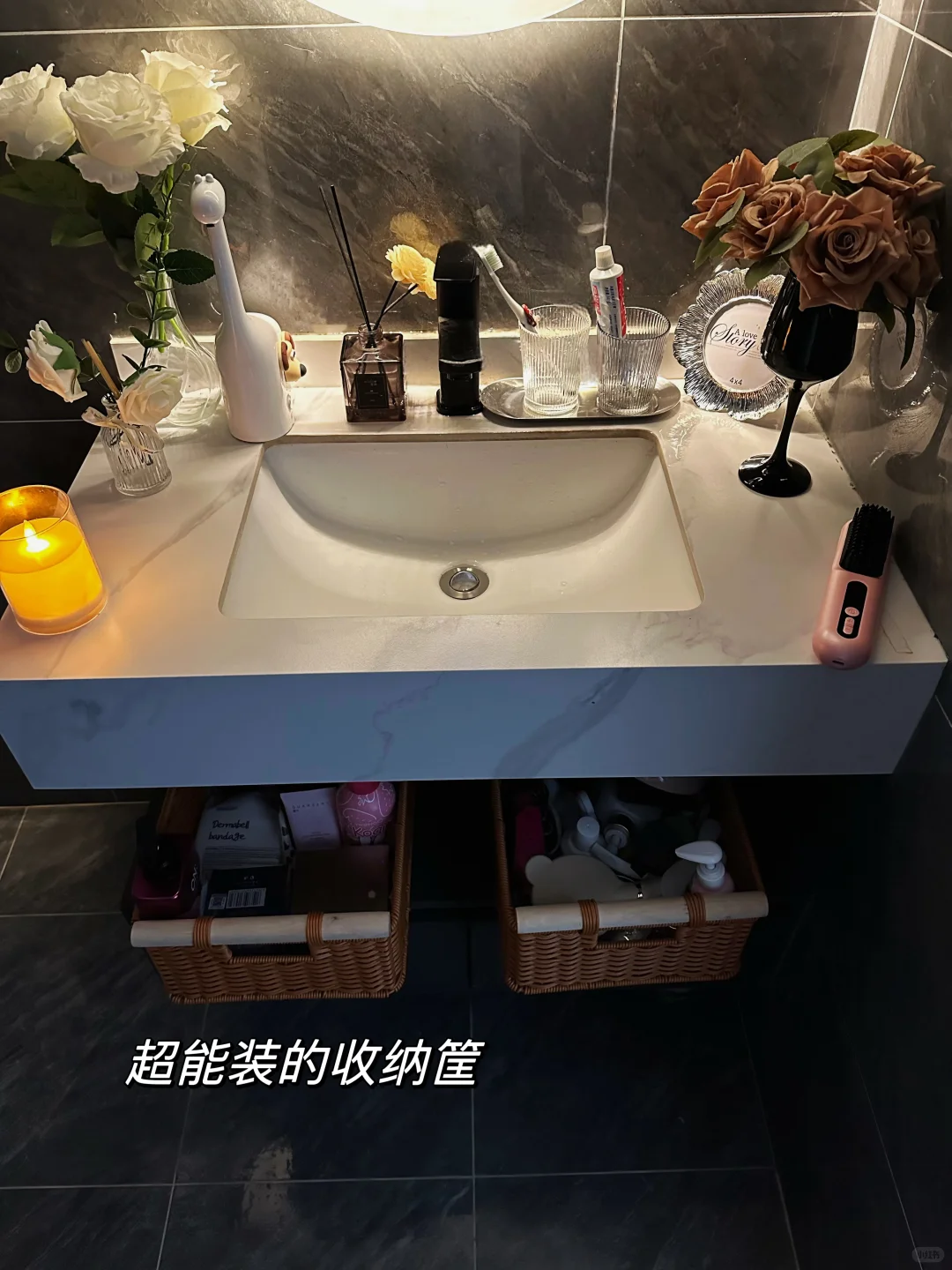 一整个惊艳住了，简约时尚卫生间好高级❤️