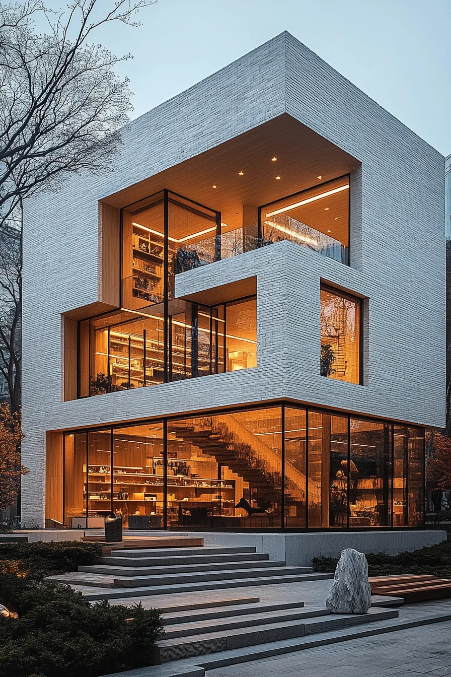 Midjourney建筑设计 现代几何建筑 附咒语