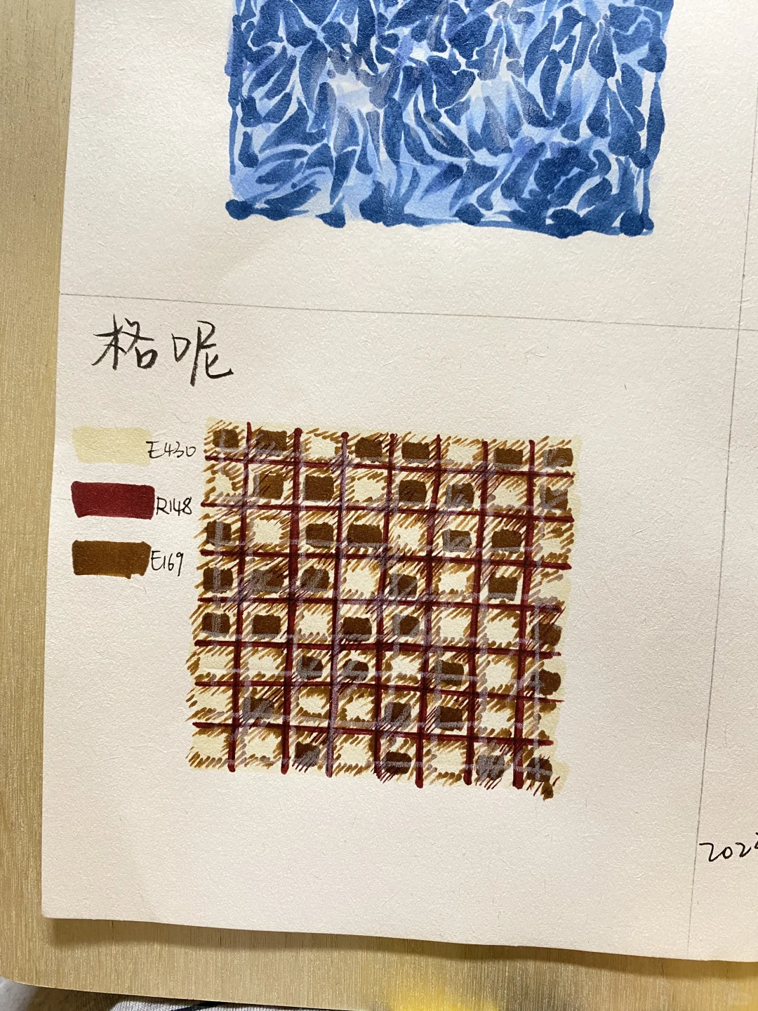 马克笔服装面料表现