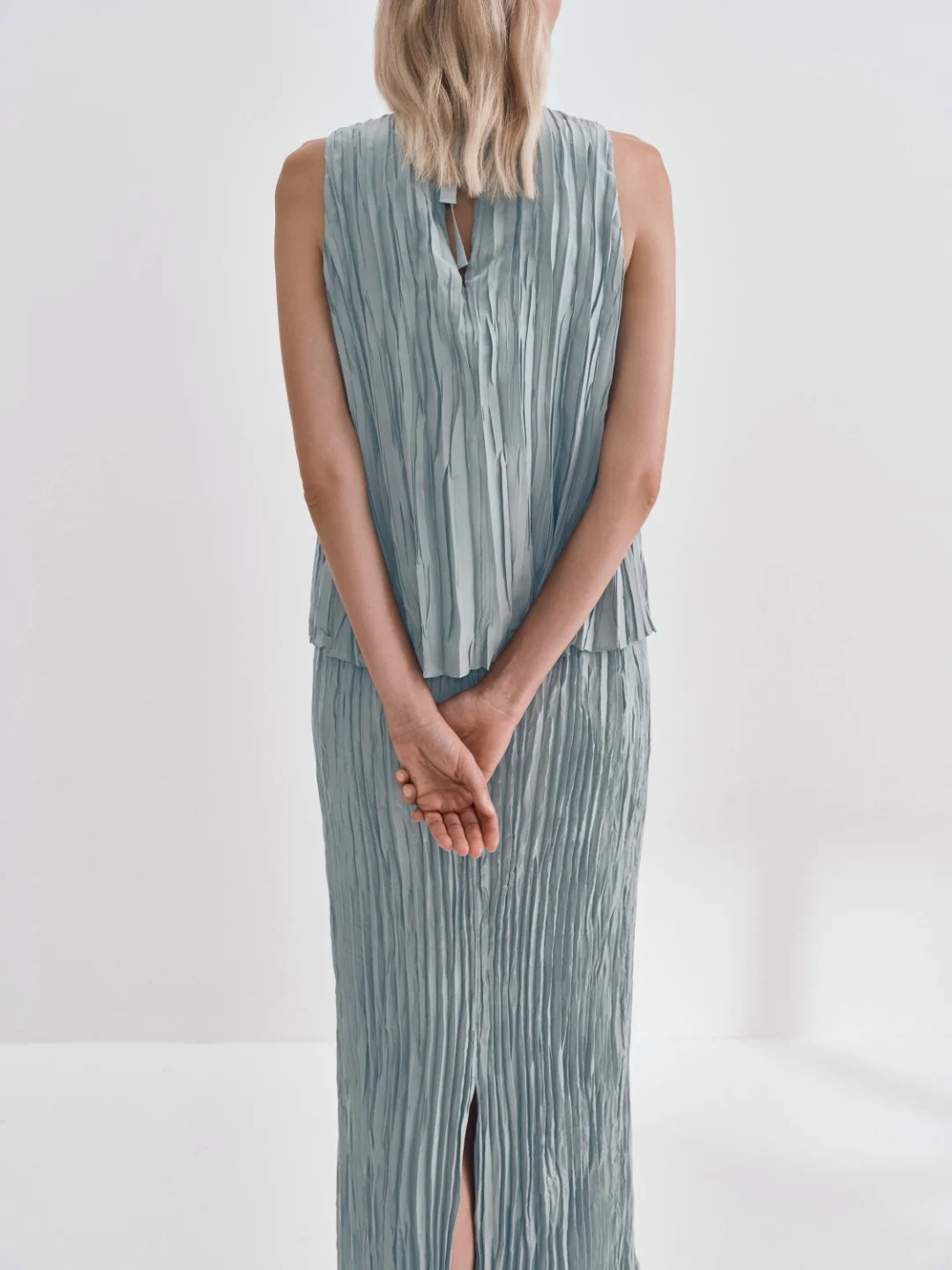 GEIJOENG｜无袖压褶上衣 / 压褶半裙