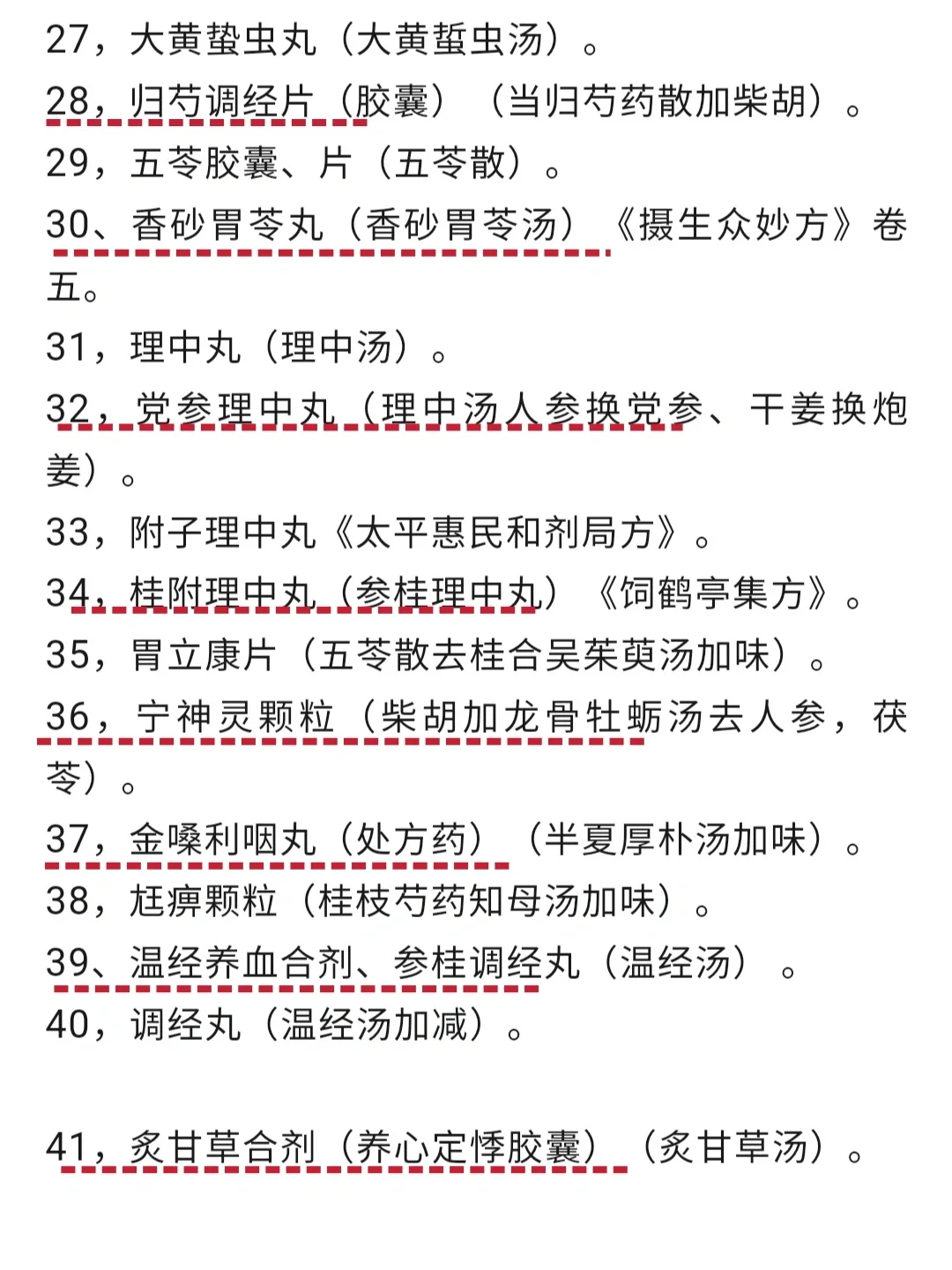 市面上 根据古经方制成的中成药 汇总