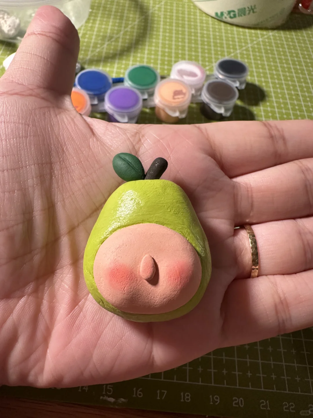 石塑粘土｜一枚憨憨的阿呆梨?