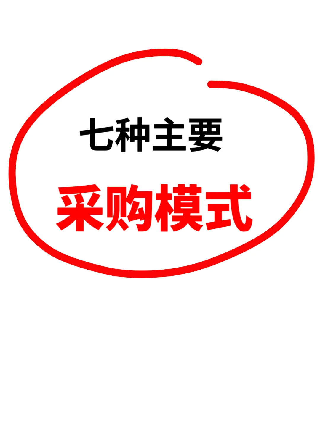 7种主要采购模式，你知道几种？