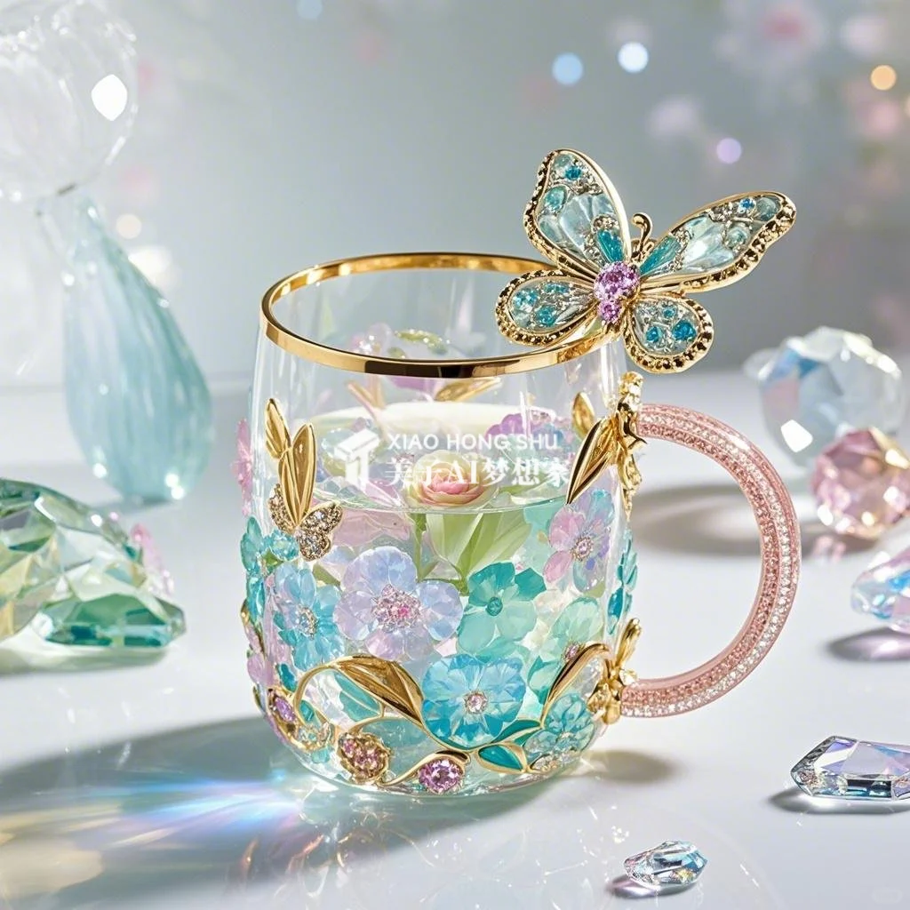 ?AI产品设计1000个✨珠光宝气水晶玻璃杯