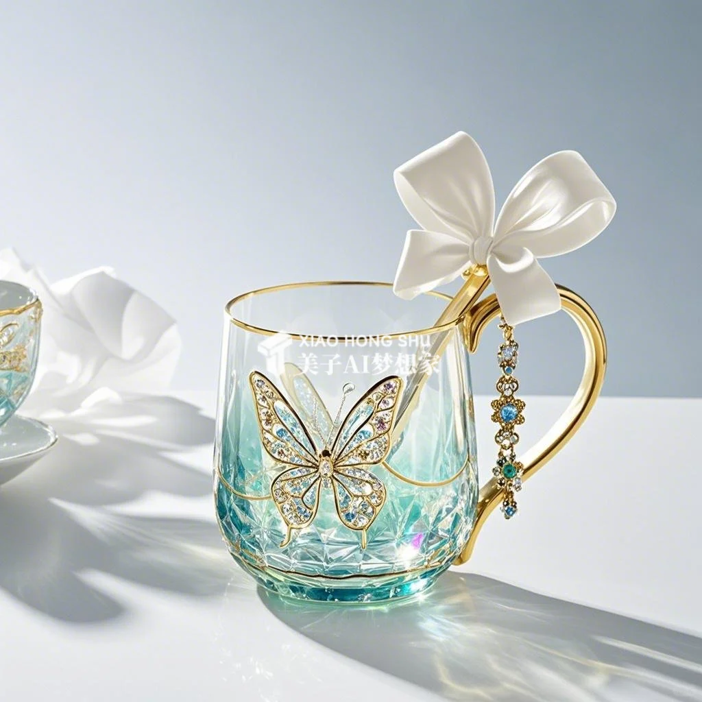 ?AI产品设计1000个✨珠光宝气水晶玻璃杯