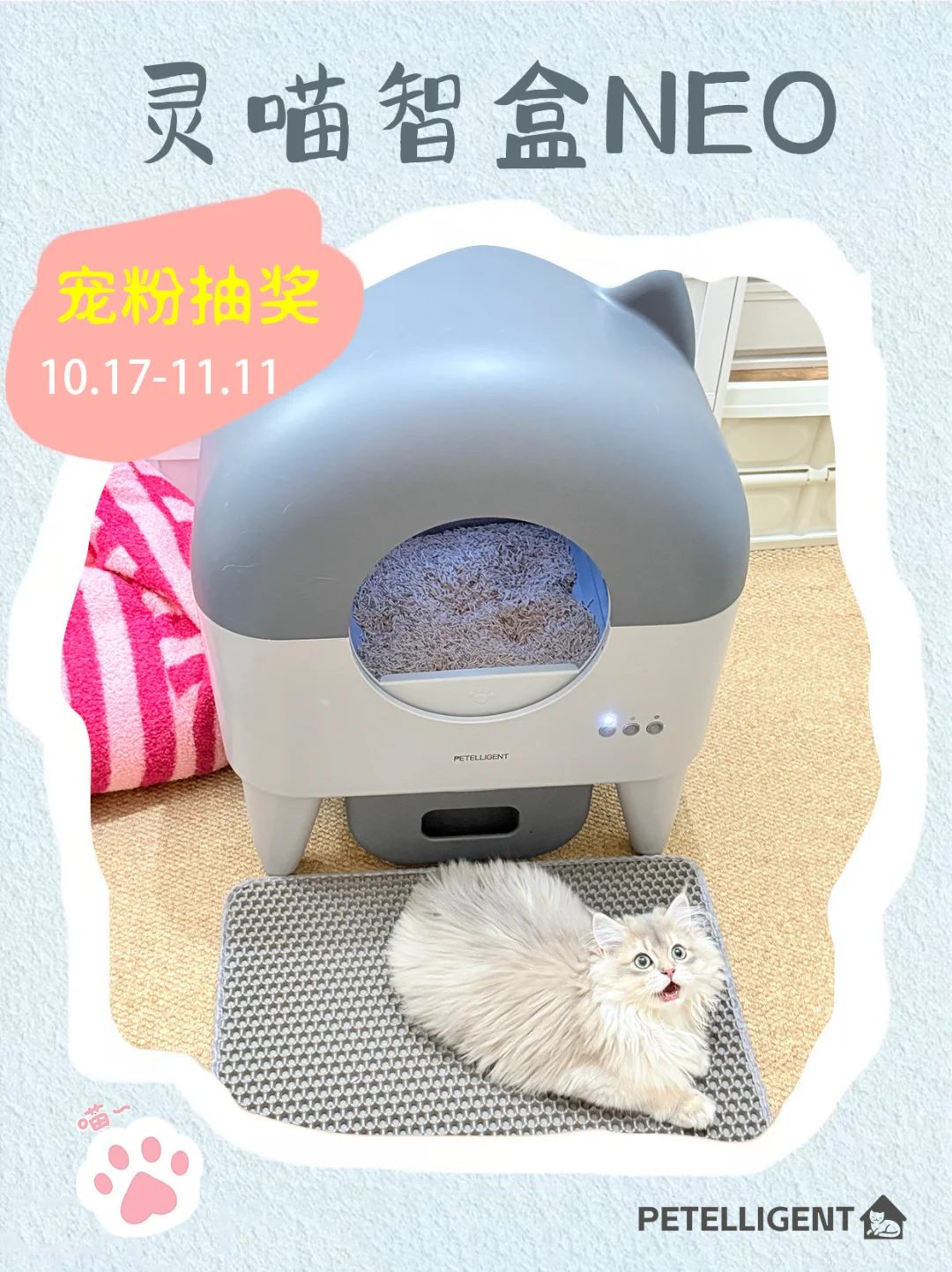 宠粉0元直接送?千元智能猫砂盆等你来～