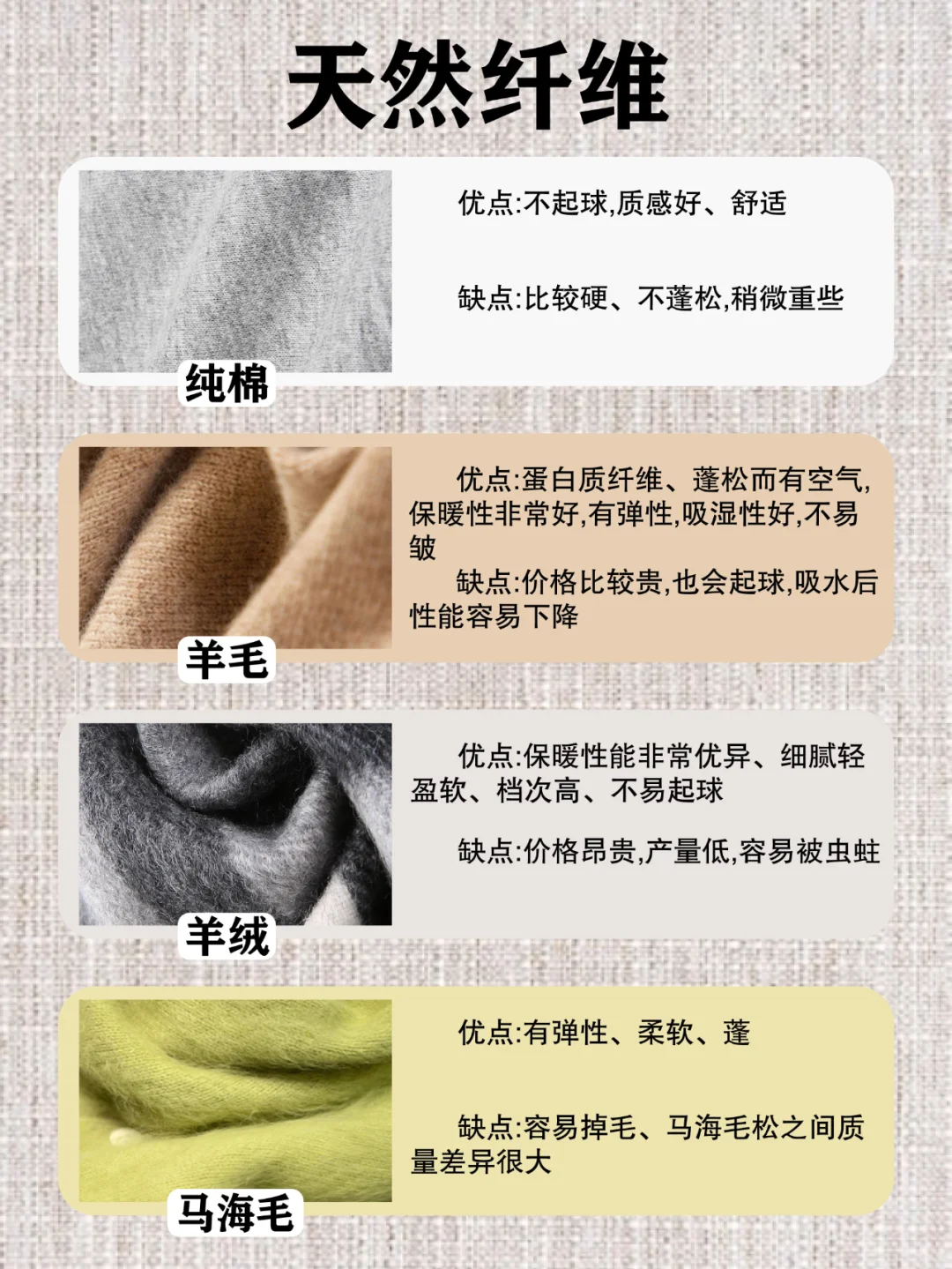 8种常见毛衫材质优缺点分享|毛衫人必看！