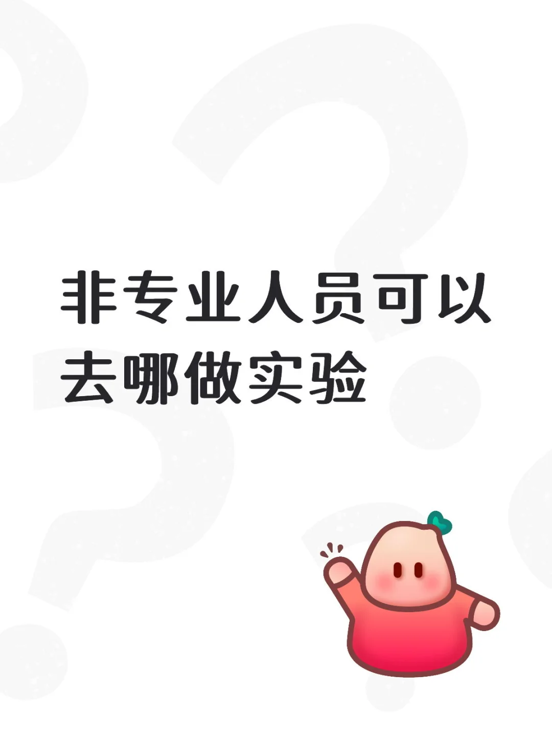 非专业人员可以去哪做实验