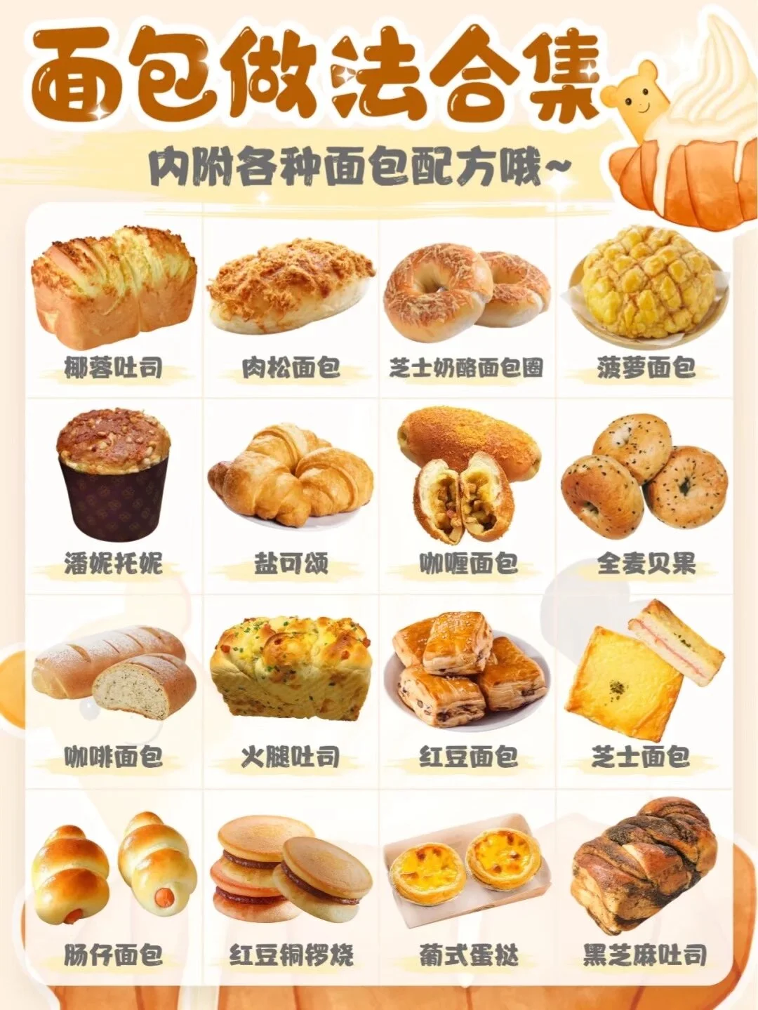 面包做法合集 收藏起来慢慢做