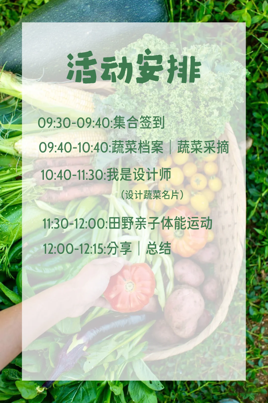 【亲子周末】“蔬”你最美｜有机蔬菜采摘