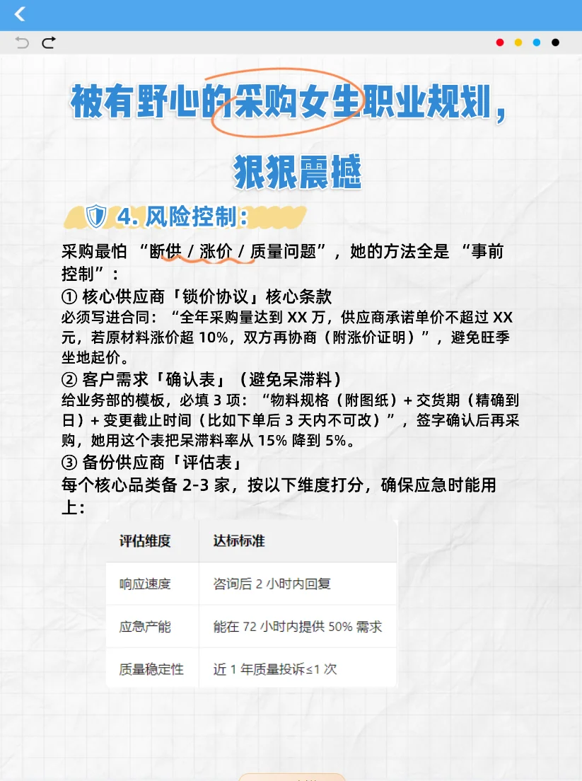 被有野心的采购女生的职业规划，狠狠震撼