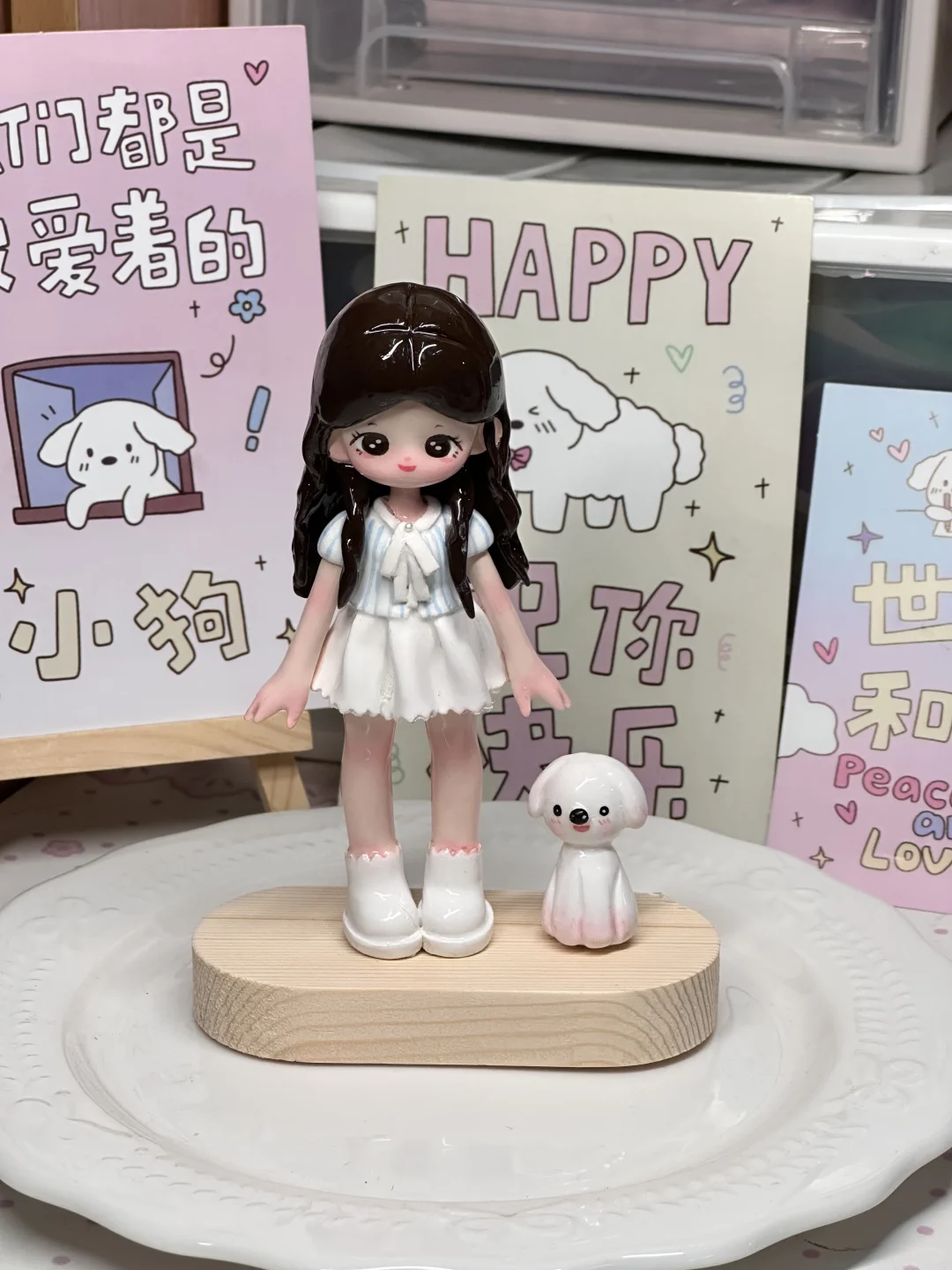 挑战在宿舍做石塑粘土人偶第二天