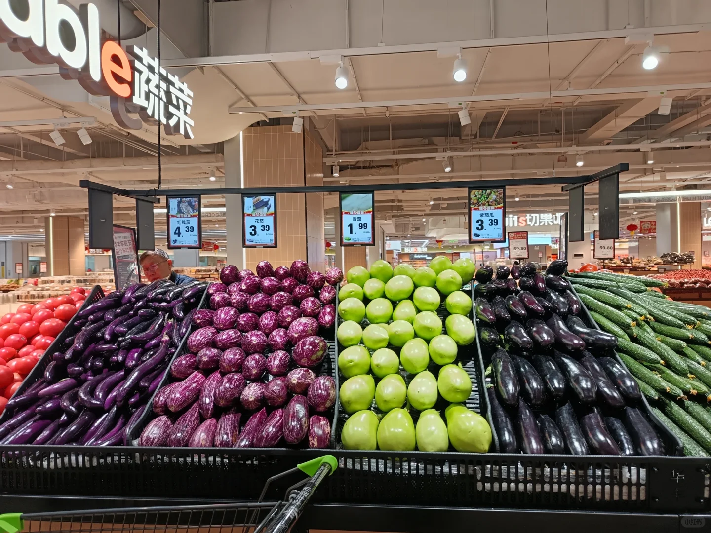 这个蔬菜架的摆放是强迫症人喜欢的吧