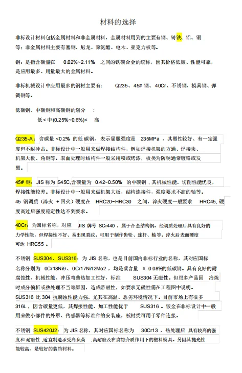 机械行业最常用的69种材料...