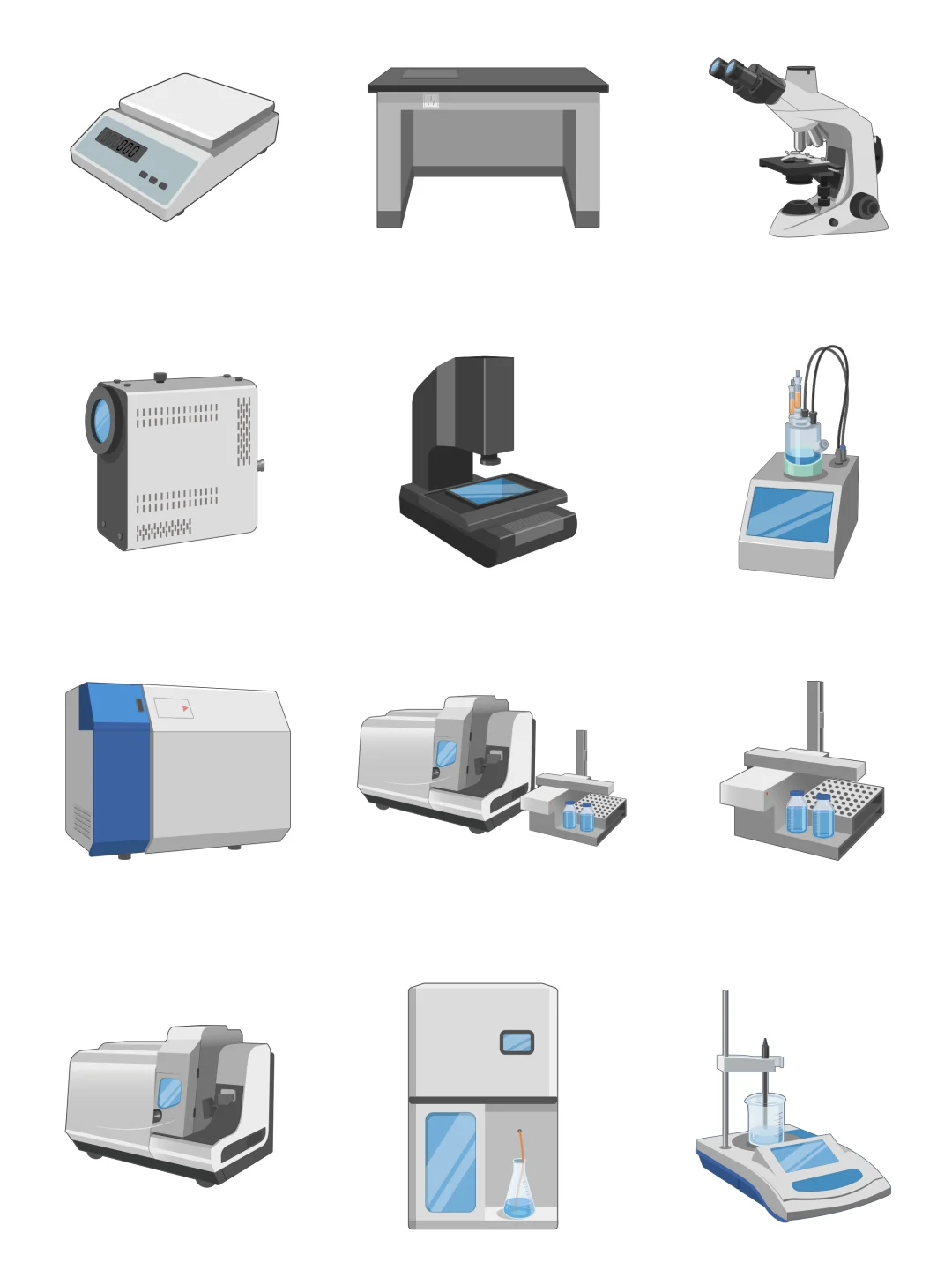 实验室常用仪器设备高清绘图素材分享