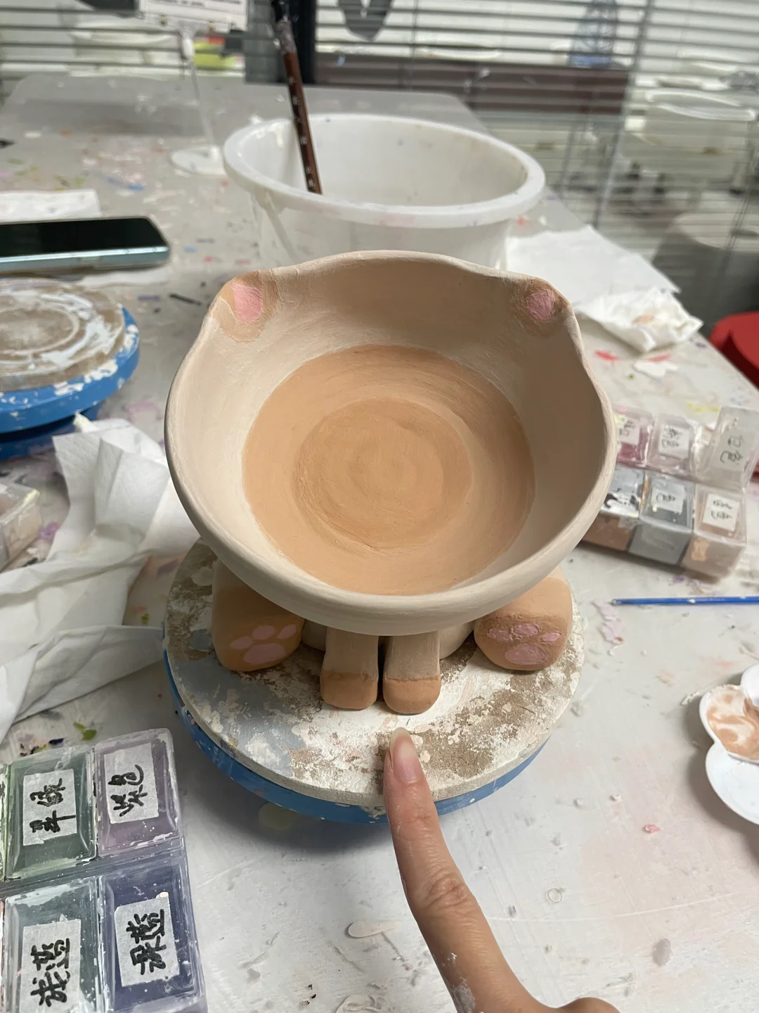 第一次做陶艺，期待成品